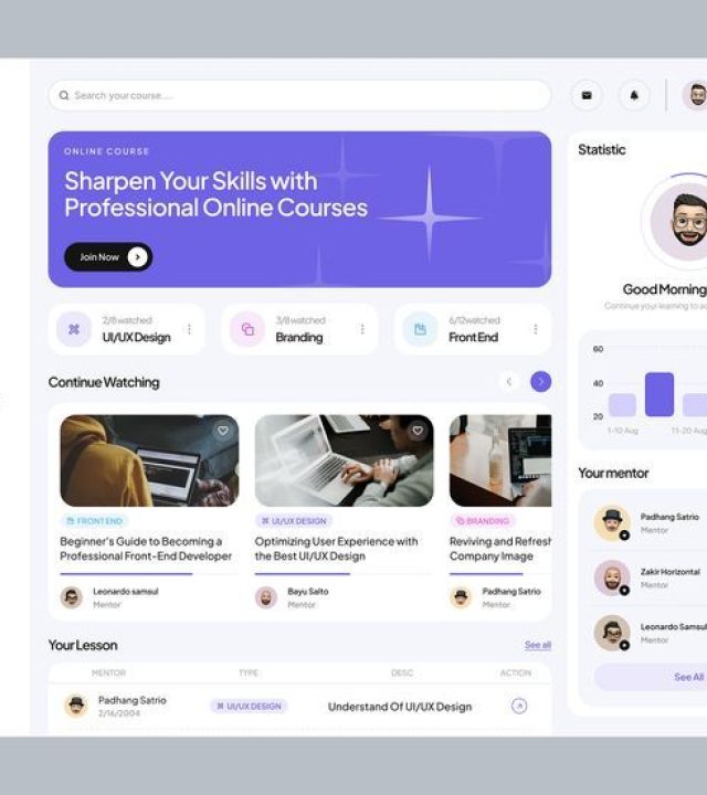 coursue learning platform dashboard